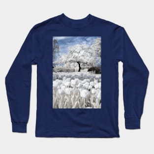 Tree in Tulip Field Long Sleeve T-Shirt